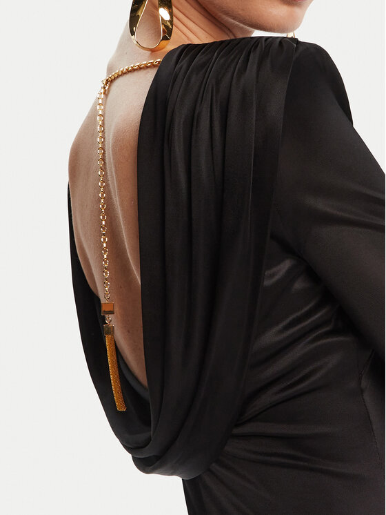 Elisabetta Franchi Elisabetta Franchi Sukienka wieczorowa AB-R10-56E2-V690 Czarny Regular Fit