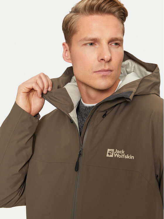 Jack Wolfskin Jack Wolfskin Дощовик Wisper Ins A61870 Коричневий Regular Fit