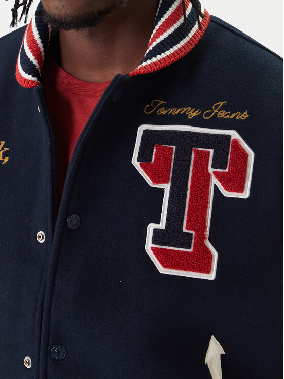 Tommy Jeans Tommy Jeans Bomber striukė Varsity DM0DM22729 Tamsiai mėlyna Regular Fit