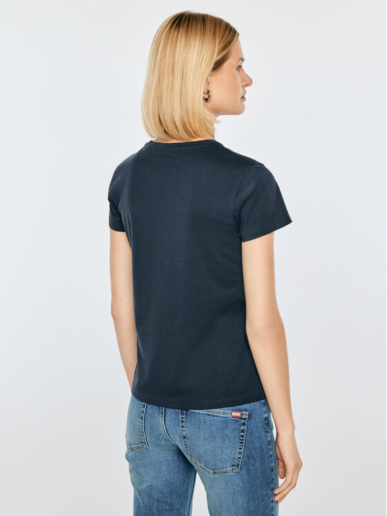 BIG STAR BIG STAR T-Shirt LIDIASA Granatowy Basic Fit