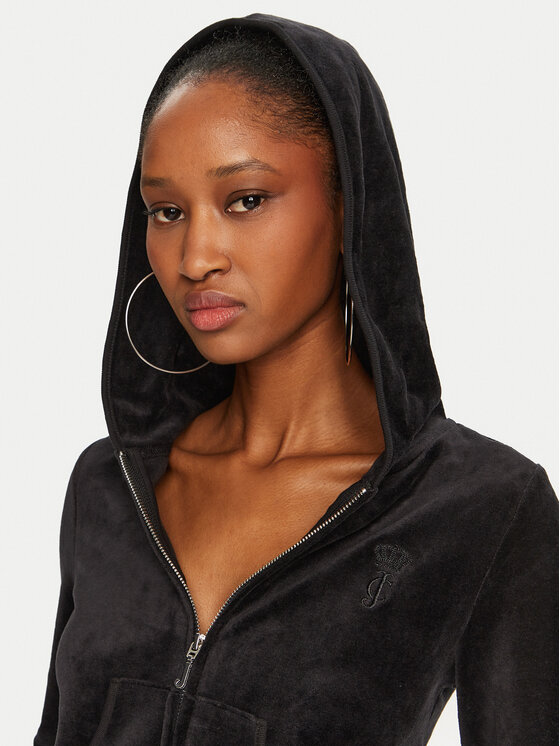 Juicy Couture Juicy Couture Pulóver Robyn JCSEBJ007 Fekete Slim Fit