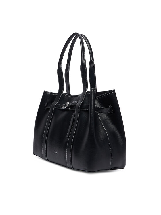 Calvin Klein Calvin Klein Handtasche Buckle Medium Work Tote LV04F3549G Schwarz