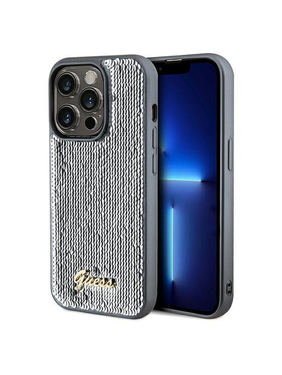 Etui na telefon Guess, Srebrne, iPhone 14 Pro