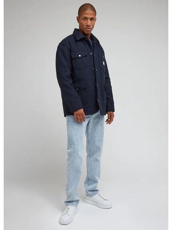 Lee Lee Kurtka przejściowa WOOL JACKET Niebieski Regular Fit