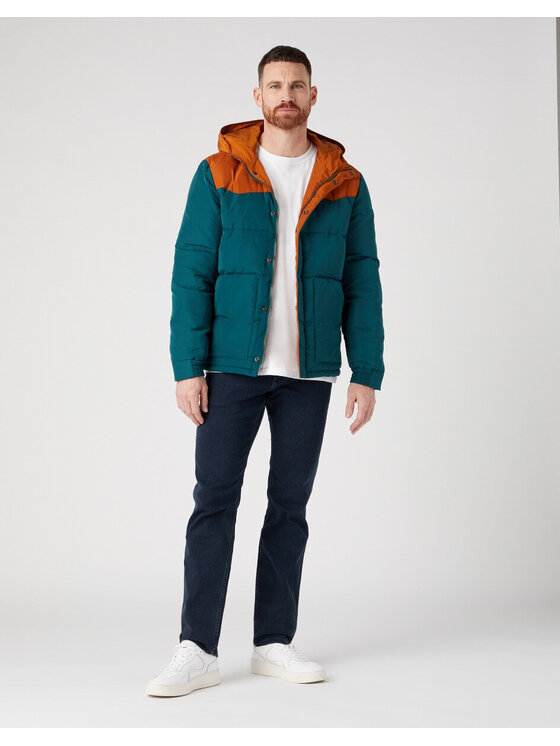 Wrangler Wrangler Kurtka zimowa PUFFER JACKET Zielony Regular Fit