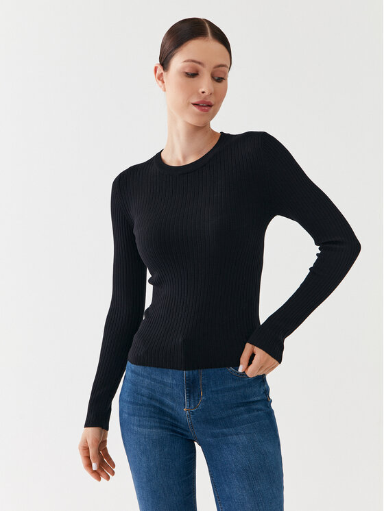 JDY Sveter 15277223 Čierna Regular Fit