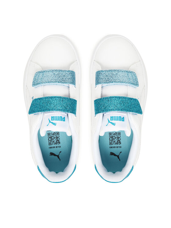 Puma Puma Sportcipők Smash 3.0 L Glitter Velcro V Ps 395609 08 Fehér