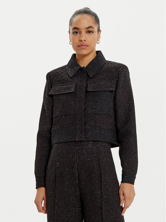 LOLA CASADEMUNT Sacou MF2402016 Negru Regular Fit