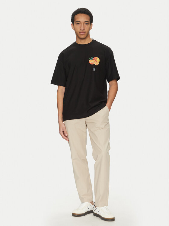 HUGO HUGO T-Shirt Dartiee 50537576 Černá Oversize