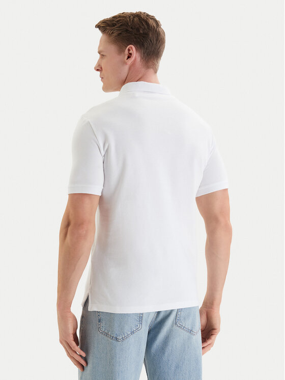 Guess Guess Polo majica F6GP03 K9WF1 Bela Slim Fit