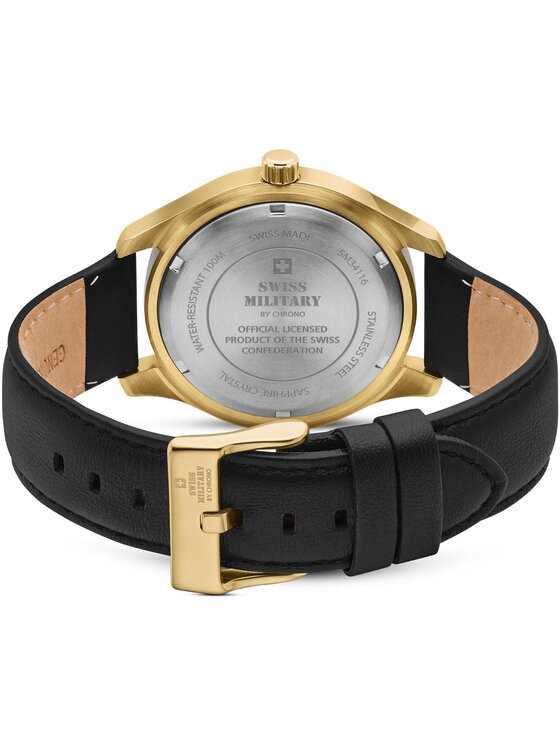 Swiss Military by Chrono Swiss Military by Chrono Zegarek SM34116.06 Czarny