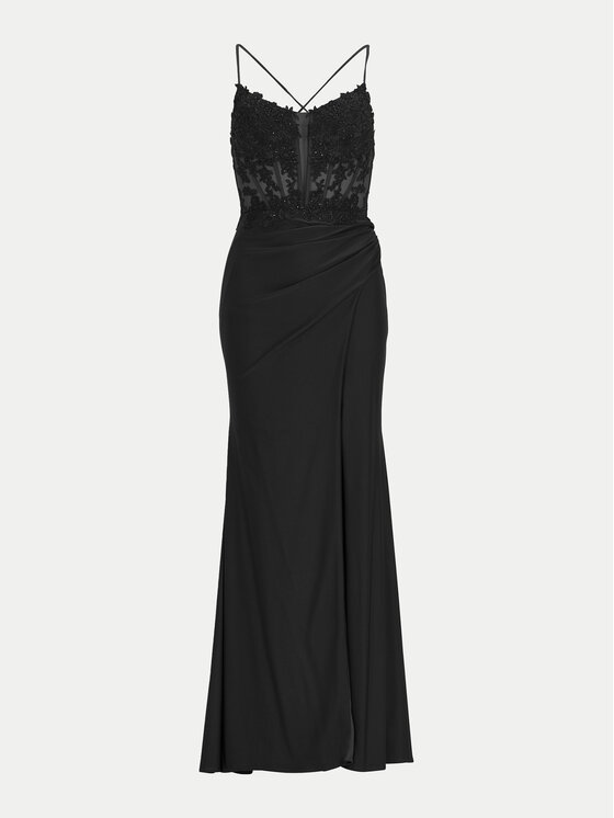Hey Kyla Hey Kyla Sukienka wieczorowa 5AI058HK Czarny Regular Fit