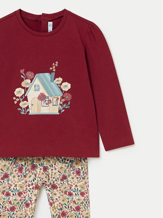 Mayoral Mayoral Komplet bluza in legice 2714 Rdeča Regular Fit