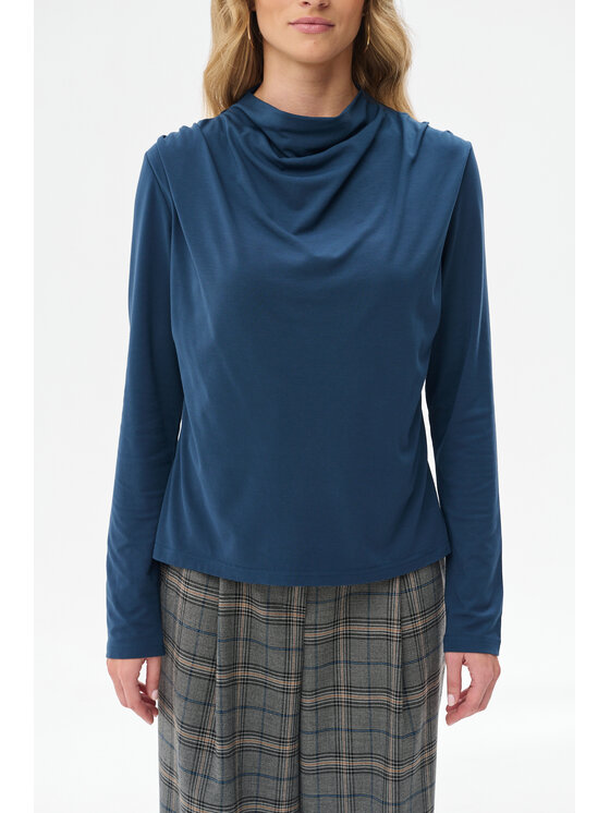 blue shadow blue shadow Bluzka Nicole Turkusowy Regular Fit