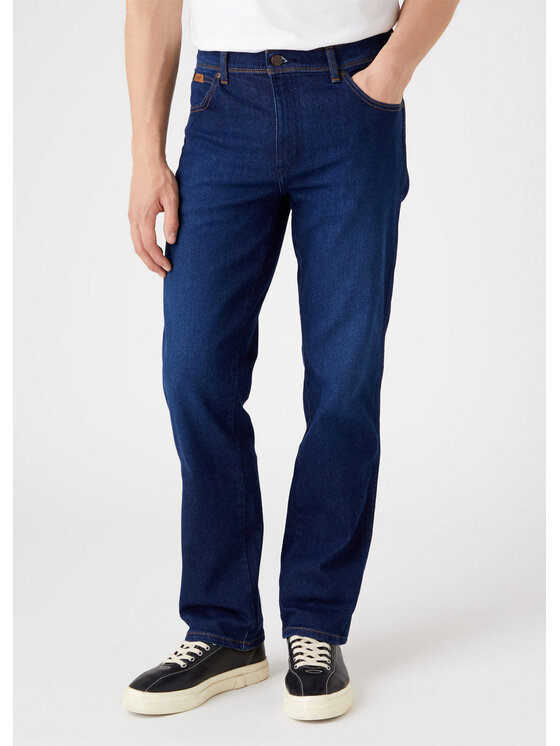 Jeansy Wrangler, Rozmiar W34/L34, Niebieskie, TEXAS