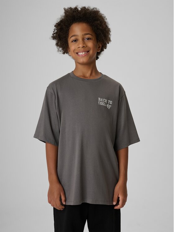 4F 4F T-Shirt 4FJRAW26TTSHM4529-25S Šedá Regular Fit