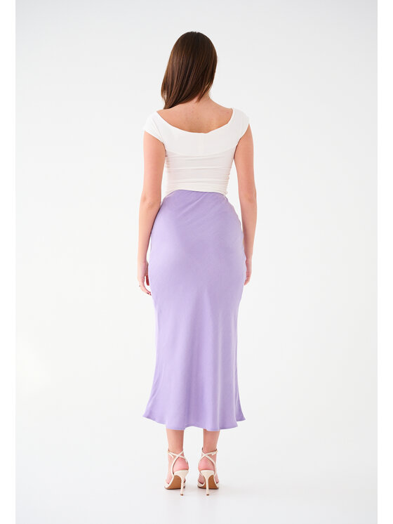 Leimann Leimann Spódnica Julia Fioletowy Slim Fit