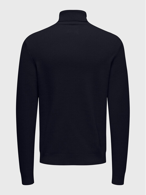 Only & Sons Only & Sons Rollkragenpullover Phil 22023202 Dunkelblau Regular Fit