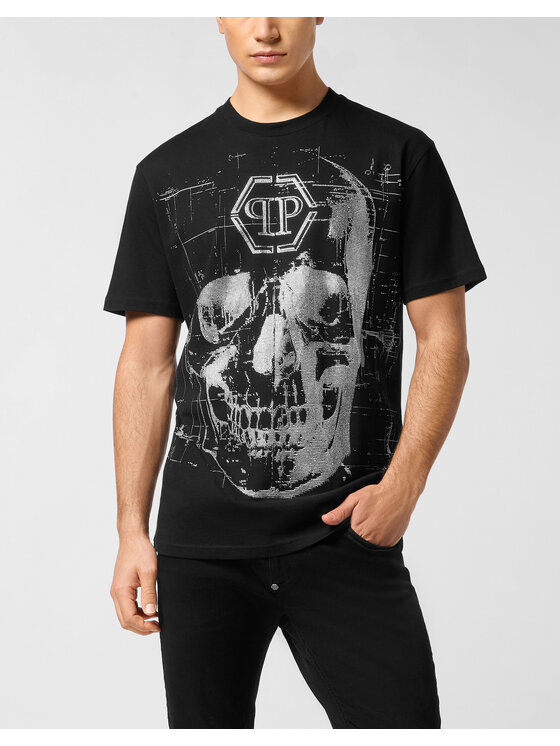 PHILIPP PLEIN PHILIPP PLEIN T-Shirt 27081 Czarny Regular Fit