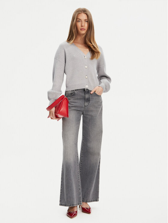 Guess Guess Kardigan W5YR07 Z2ZK2 Szary Relaxed Fit
