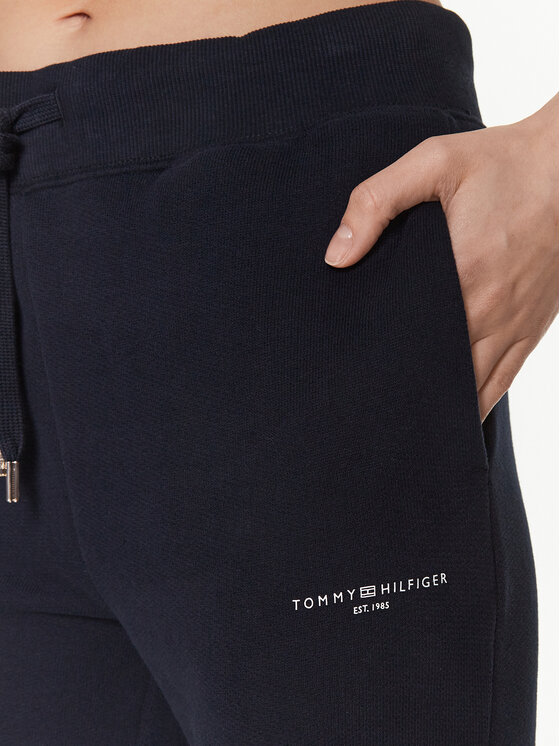 Tommy Hilfiger Tommy Hilfiger Melegítő alsó 1985 WW0WW38690 Sötétkék Tapered Fit