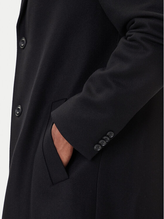 HUGO HUGO Cappotto di lana Milogan2541 50546546 Nero Regular Fit