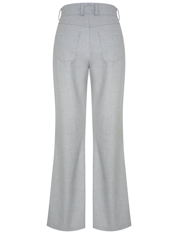 Magda Matyja Magda Matyja Spodnie materiałowe Chloe Flare Szary Slim Fit