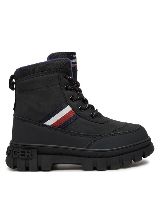 Tommy Hilfiger Planinarske Cipele Stripes Fur Boot T3X5-33713-1487 M Crna