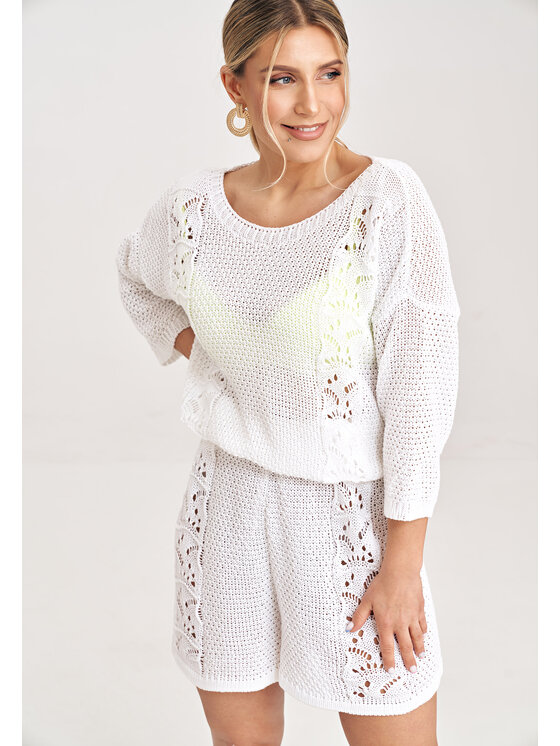 FIGL FIGL Sweter M995 Écru Regular Fit