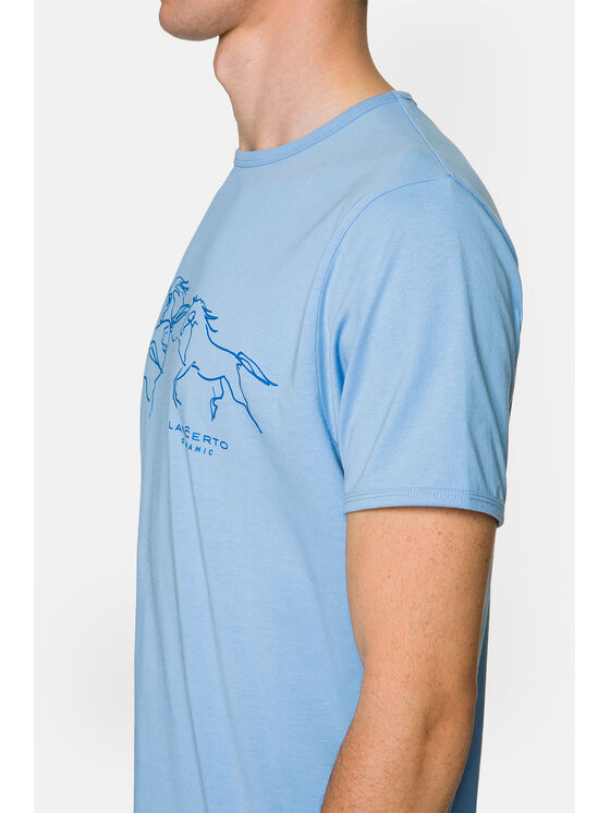 Lancerto Lancerto T-Shirt Alfred TS073221000033 Niebieski Regular Fit