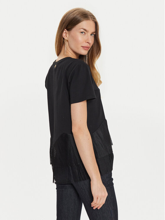 TWINSET TWINSET Marškinėliai 242TT2470 Juoda Regular Fit