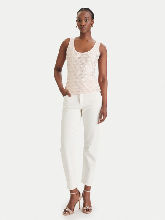 Guess Guess Top W6GP10 K2932 Beige Regular Fit