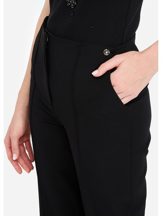 Liu Jo Liu Jo Spodnie materiałowe CF5304T22002222C Czarny Regular Fit