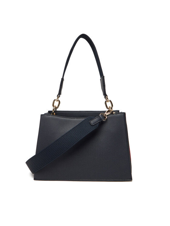 Tommy Hilfiger Tommy Hilfiger Handtasche Th Her Med Satchel Corp AW0AW17830 Dunkelblau