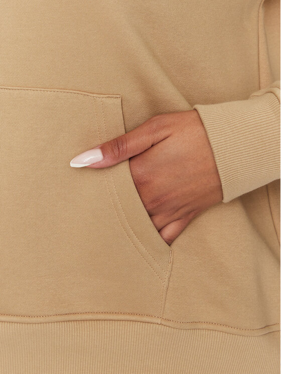 Gant Gant Μπλούζα Rel Logo Hoodie 4200726 Χακί Relaxed Fit