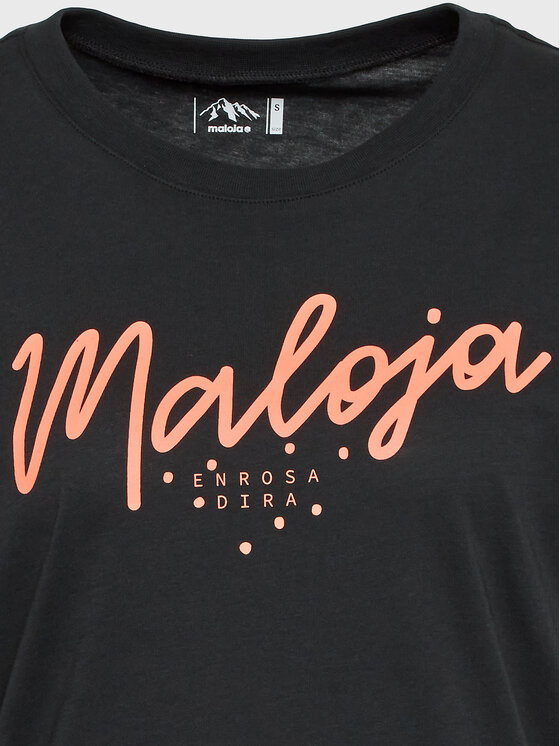 Maloja Maloja Тишърт Vogelbeerem 34403-1-0817 Черен Regular Fit