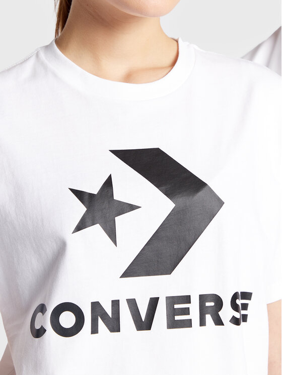 Converse Converse T-Shirt Unisex Star Chevron 10024067-A02 Biały Regular Fit