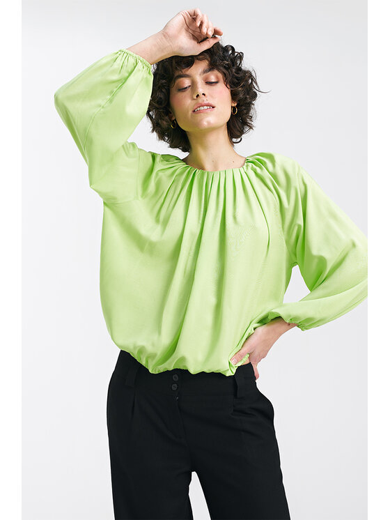 NIFE NIFE Halenka B162 Zelená Loose Fit