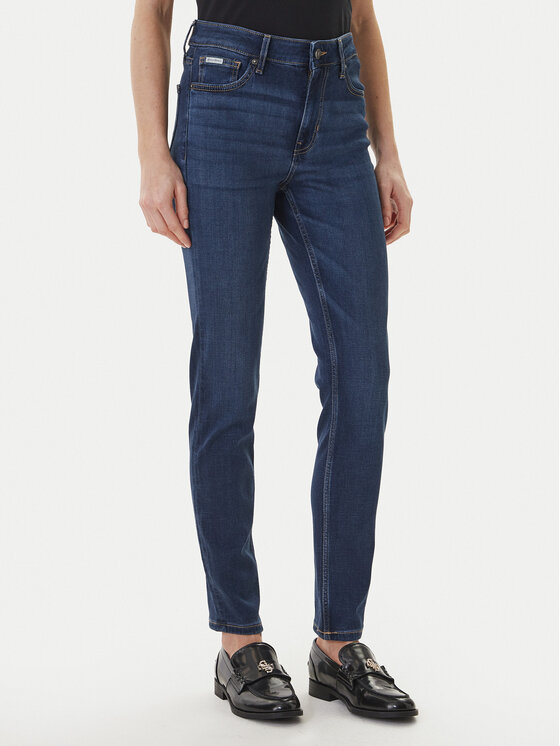Guess Jeans Blugi W5YA92 D7042 Albastru Skinny Fit