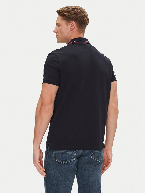 Tommy Hilfiger Tommy Hilfiger Pólóing Placket Interest MW0MW38459 Sötétkék Regular Fit