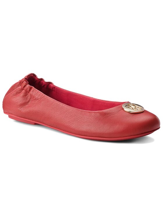 Tommy hilfiger flexible leather ballerina clearance shoes