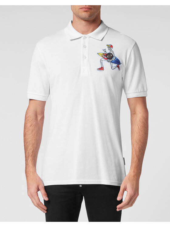 PHILIPP PLEIN PHILIPP PLEIN Polo 6099 Bianco Slim Fit