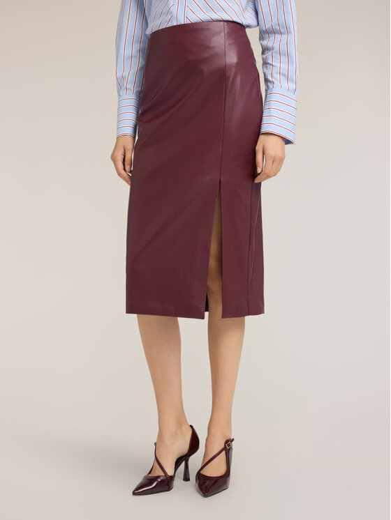 Motivi Motivi Gonna midi 1063Q001243N036 Bordeaux Slim Fit