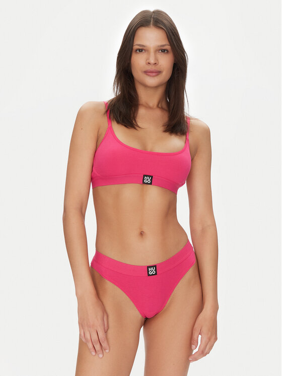 HUGO HUGO Бикини тип прашка Thong Rib 50496809 Розов