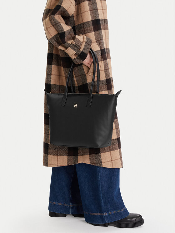 Tommy Hilfiger Tommy Hilfiger Ročna torba Popette Soft AW0AW17705 Črna