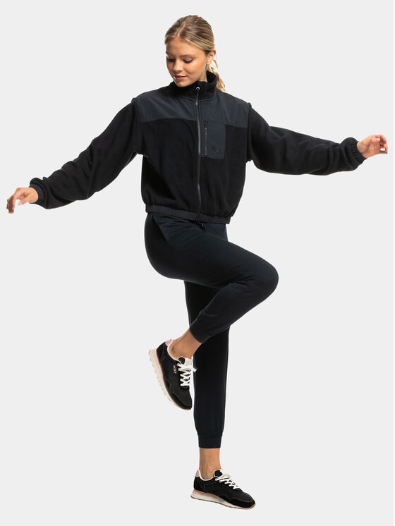 Roxy Roxy Fliso džemperis Wow Zip Up Jkt Plfl ERJPF03141 Pilka Regular Fit