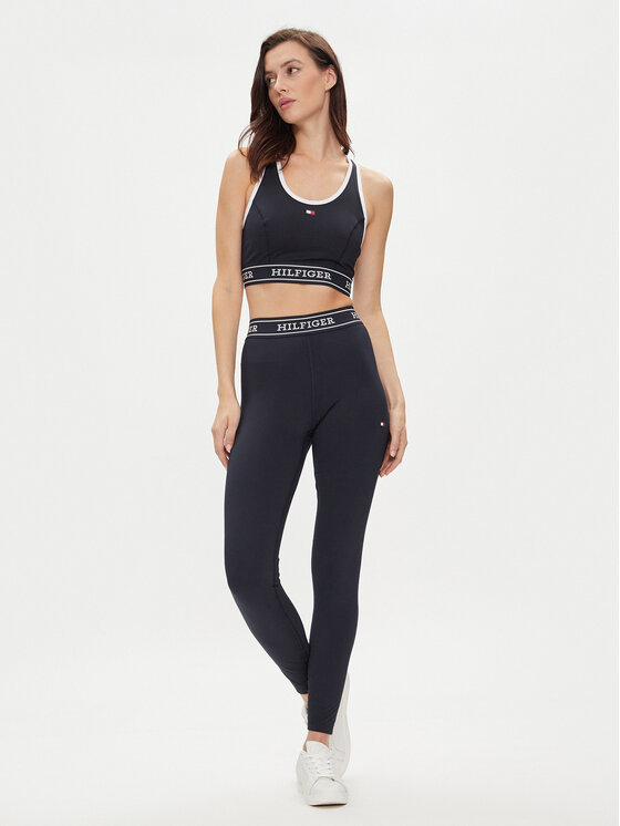 Tommy Hilfiger Tommy Hilfiger Leggings Monotype WW0WW41512 Sötétkék Slim Fit