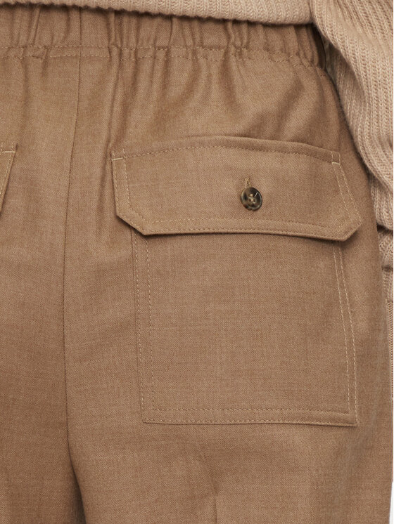 Weekend Max Mara Weekend Max Mara Hlače iz tkanine Hateley 2425136052 Bež Regular Fit