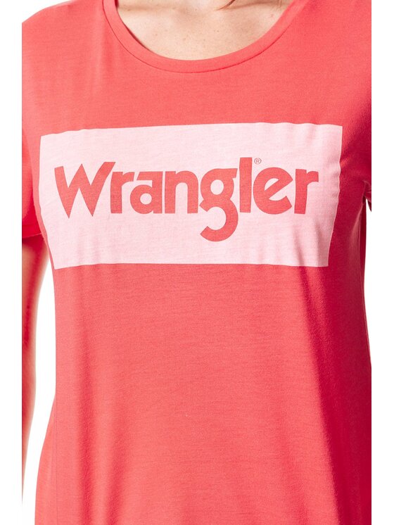 Wrangler Wrangler T-shirt DRAPE Rosso Regular Fit