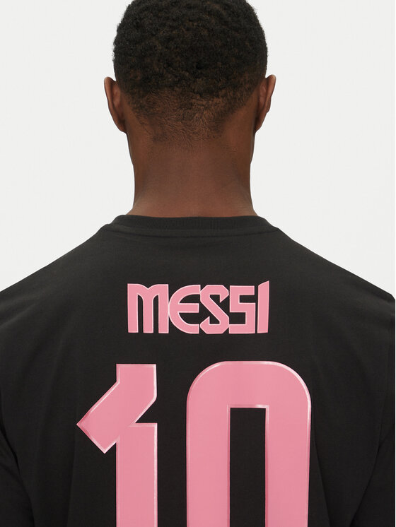 adidas adidas Тениска от техническо трико Messi Name and Number Graphic JM3551 Черен Regular Fit